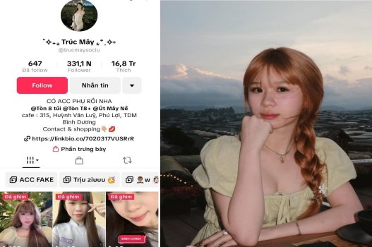 Clip sex nóng bỏng của em Trúc Mây tiktoker triệu follower