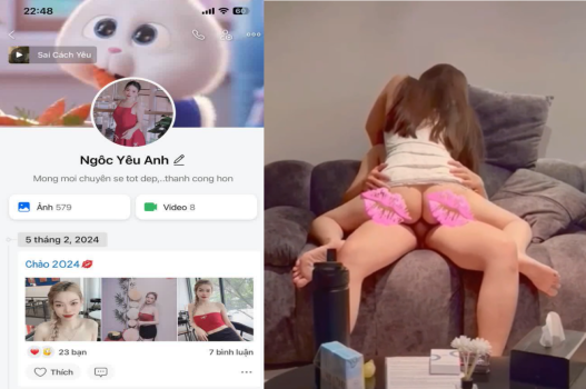 Em chủ quán cafe lộ clip nóng cực chất bên trai lạ